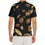 Falling Bitcoin Print Men's Short Sleeve Rash Guard