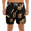 Falling Bitcoin Print Men's Split Running Shorts