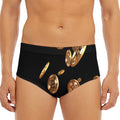 Falling Bitcoin Print Men's Triangle Swim Briefs