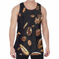 Falling Bitcoin Print Men's Velvet Tank Top