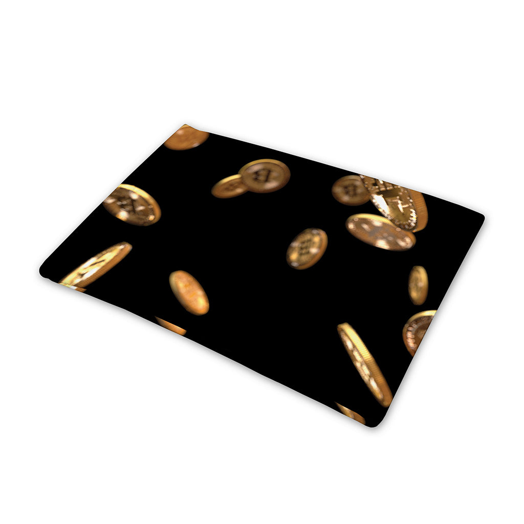 Falling Bitcoin Print Pet Cooling Mat Cover
