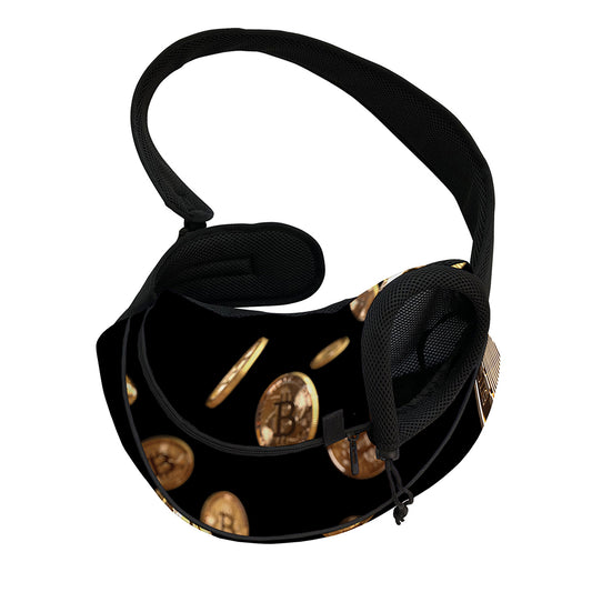Falling Bitcoin Print Pet Sling Carrier
