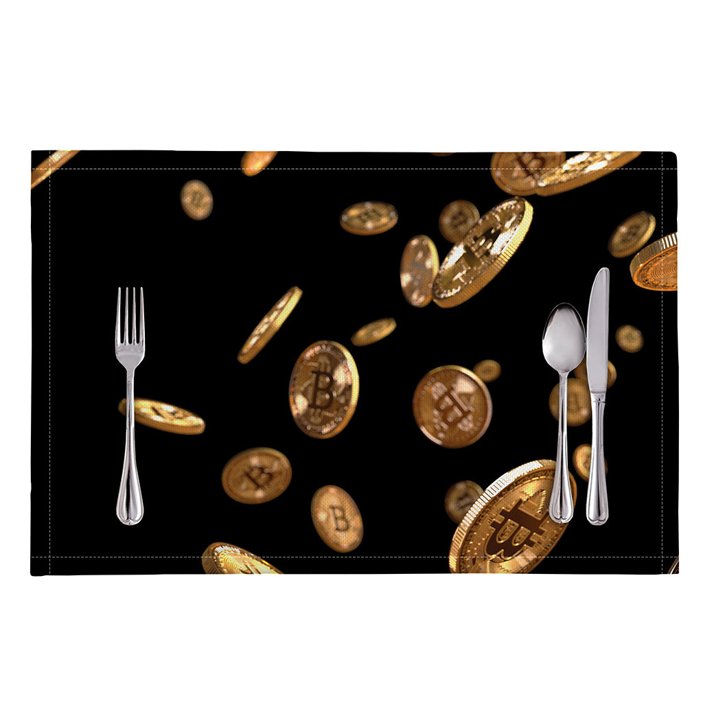 Falling Bitcoin Print Placemat