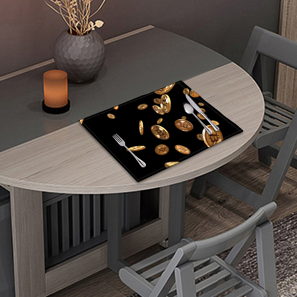 Falling Bitcoin Print Placemat
