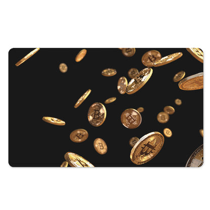 Falling Bitcoin Print Polyester Doormat