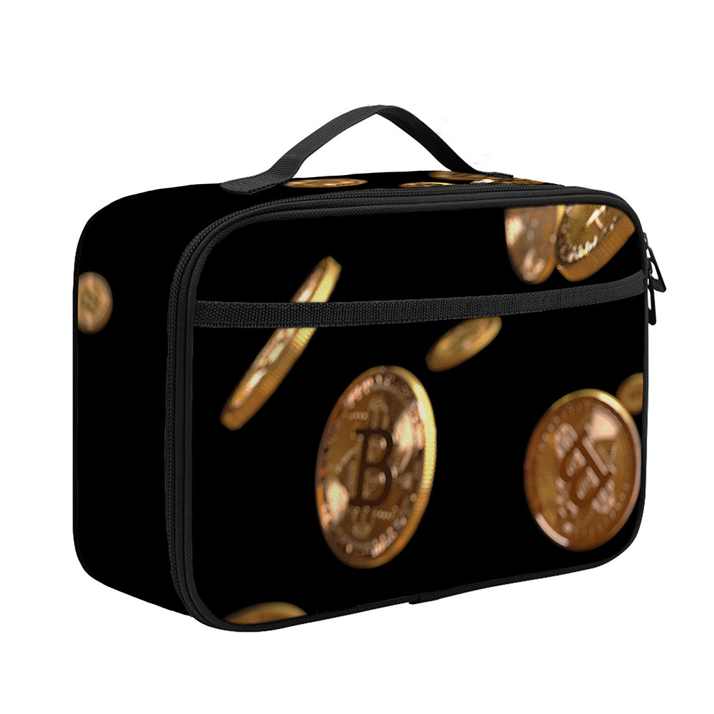 Falling Bitcoin Print Portable Lunch Bag