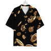 Falling Bitcoin Print Rayon Hawaiian Shirt