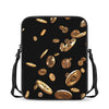 Falling Bitcoin Print Rectangular Crossbody Bag