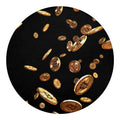 Falling Bitcoin Print Round Blanket
