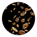 Falling Bitcoin Print Round Floor Mat