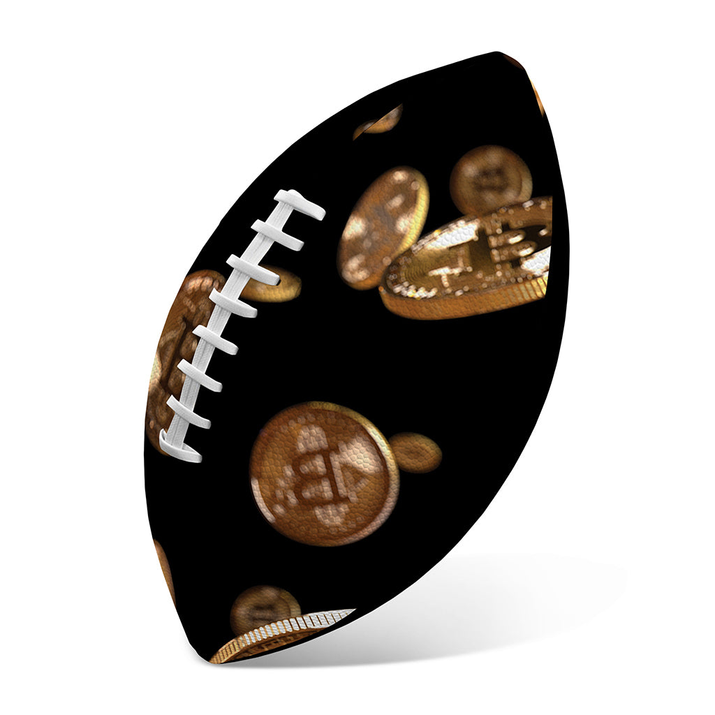 Falling Bitcoin Print Rugby Ball