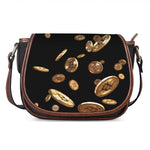 Falling Bitcoin Print Saddle Bag