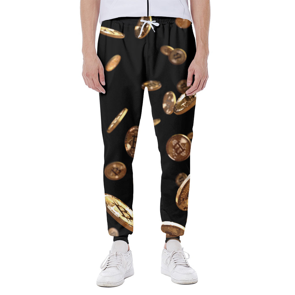 Falling Bitcoin Print Scuba Joggers