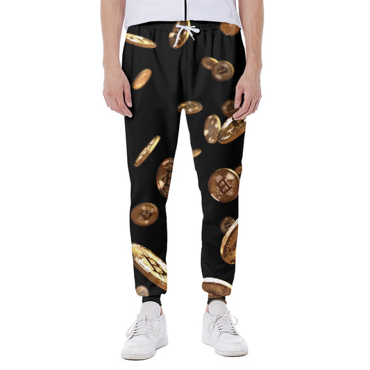 Falling Bitcoin Print Scuba Joggers