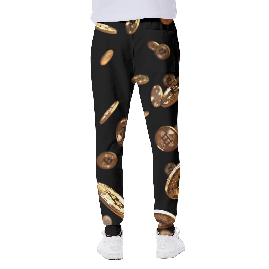 Falling Bitcoin Print Scuba Joggers