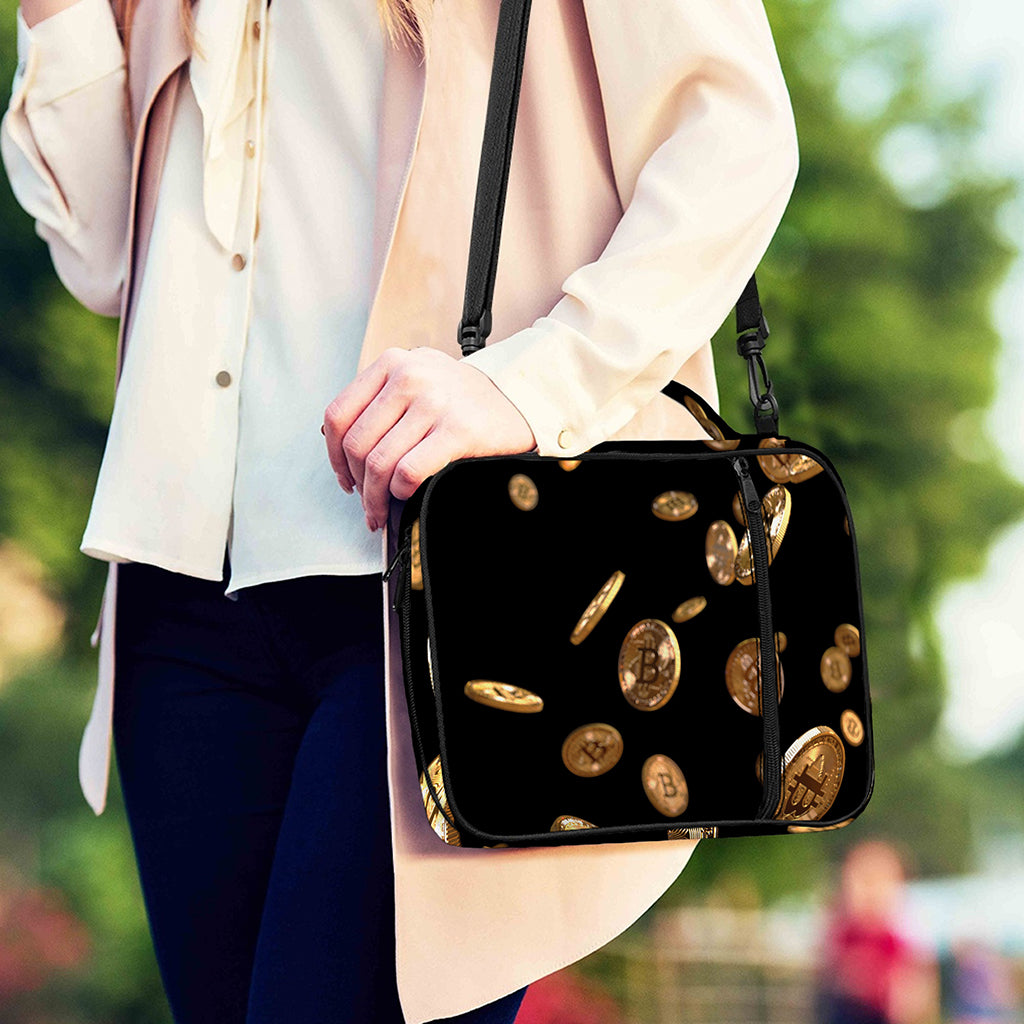 Falling Bitcoin Print Shoulder Strap Bible Bag
