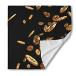 Falling Bitcoin Print Silk Bandana