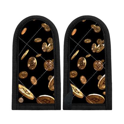 Falling Bitcoin Print Skillet Handle Cover