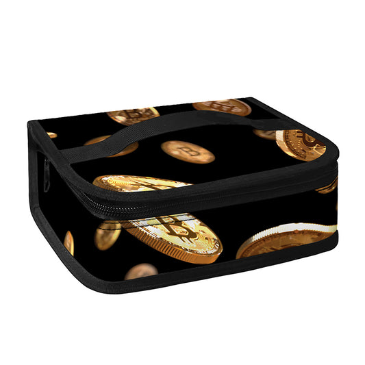 Falling Bitcoin Print Small Lunch Bag