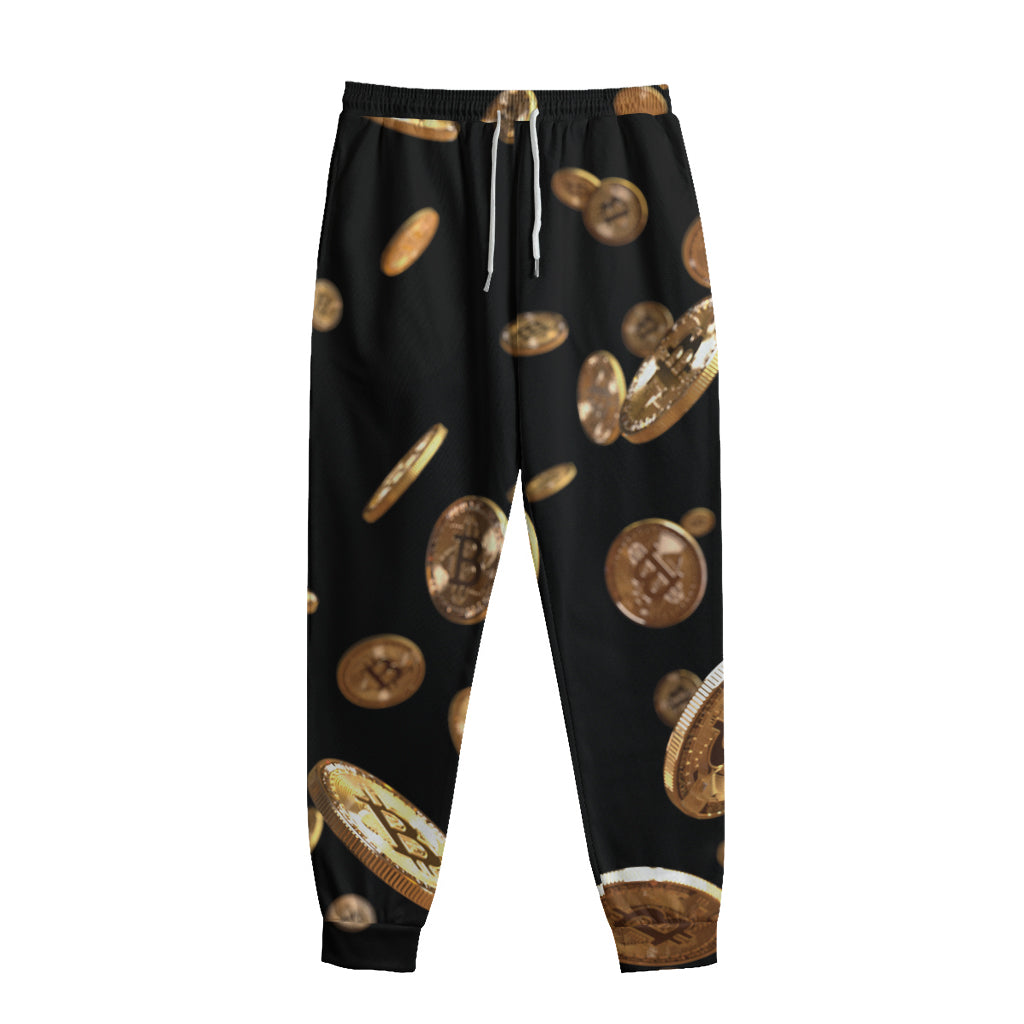 Falling Bitcoin Print Sweatpants