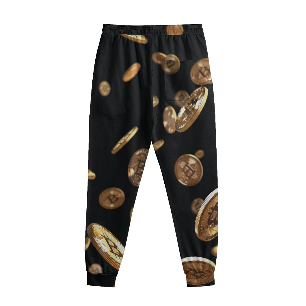 Falling Bitcoin Print Sweatpants