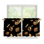 Falling Bitcoin Print Tier Curtains