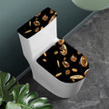 Falling Bitcoin Print Toilet Lid And Tank Cover Set