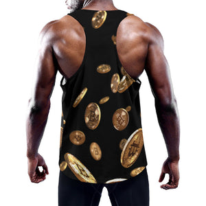 Falling Bitcoin Print Training Tank Top