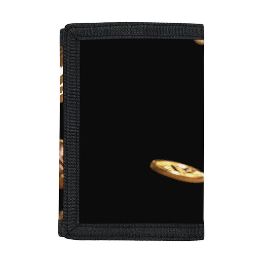 Falling Bitcoin Print Trifold Wallet