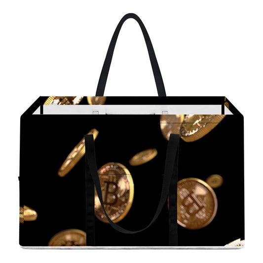 Falling Bitcoin Print Utility Tote Bag