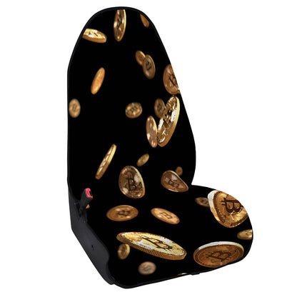 Falling Bitcoin Print Waterproof Car Seat Cover