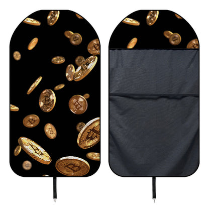 Falling Bitcoin Print Waterproof Car Seat Cover