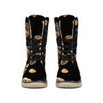 Falling Bitcoin Print Winter Boots