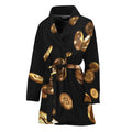 Falling Bitcoin Print Women's Bathrobe