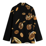 Falling Bitcoin Print Women's Blazer