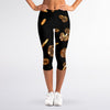 Falling Bitcoin Print Women's Capri Leggings