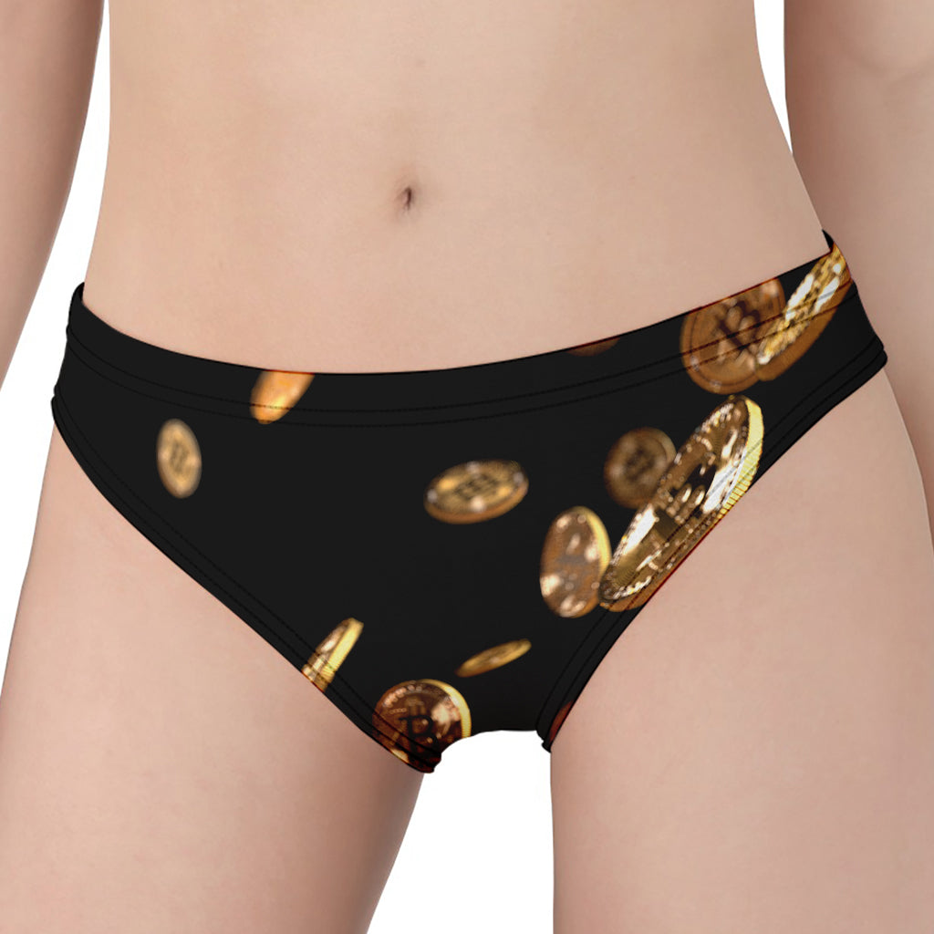 Falling Bitcoin Print Women's Panties