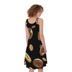 Falling Bitcoin Print Women's Sleeveless Dress