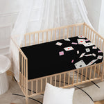 Falling Casino Card Print Baby Crib Sheet