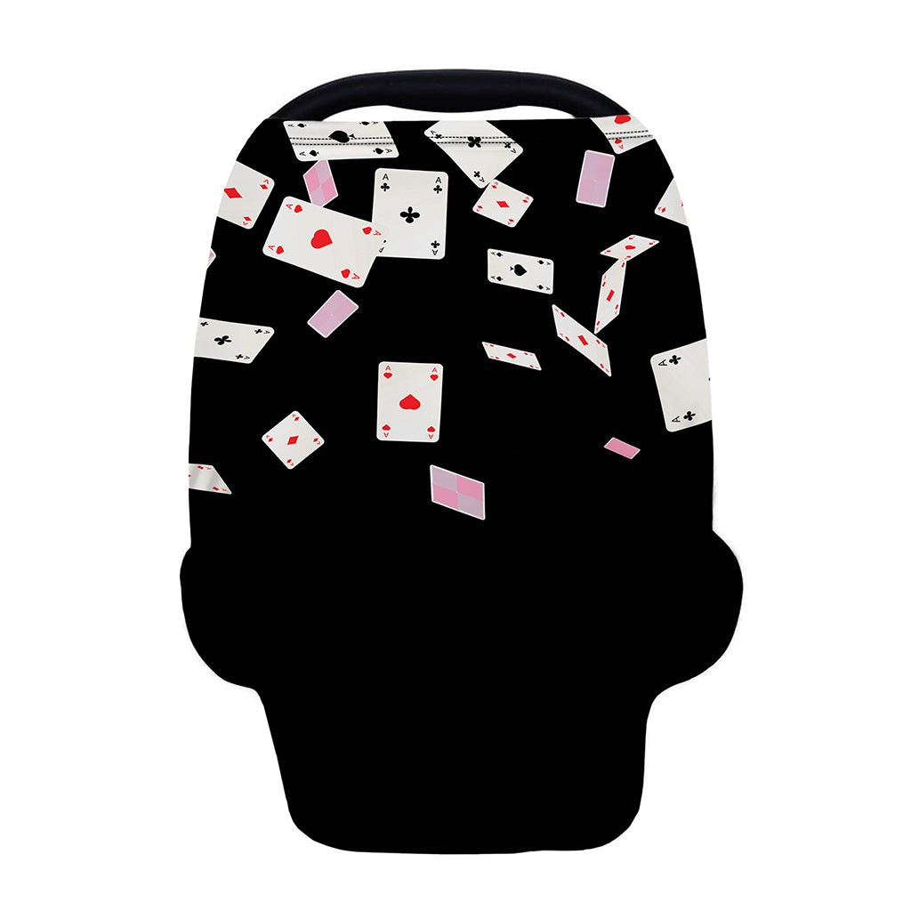 Falling Casino Card Print Baby Seat Cover