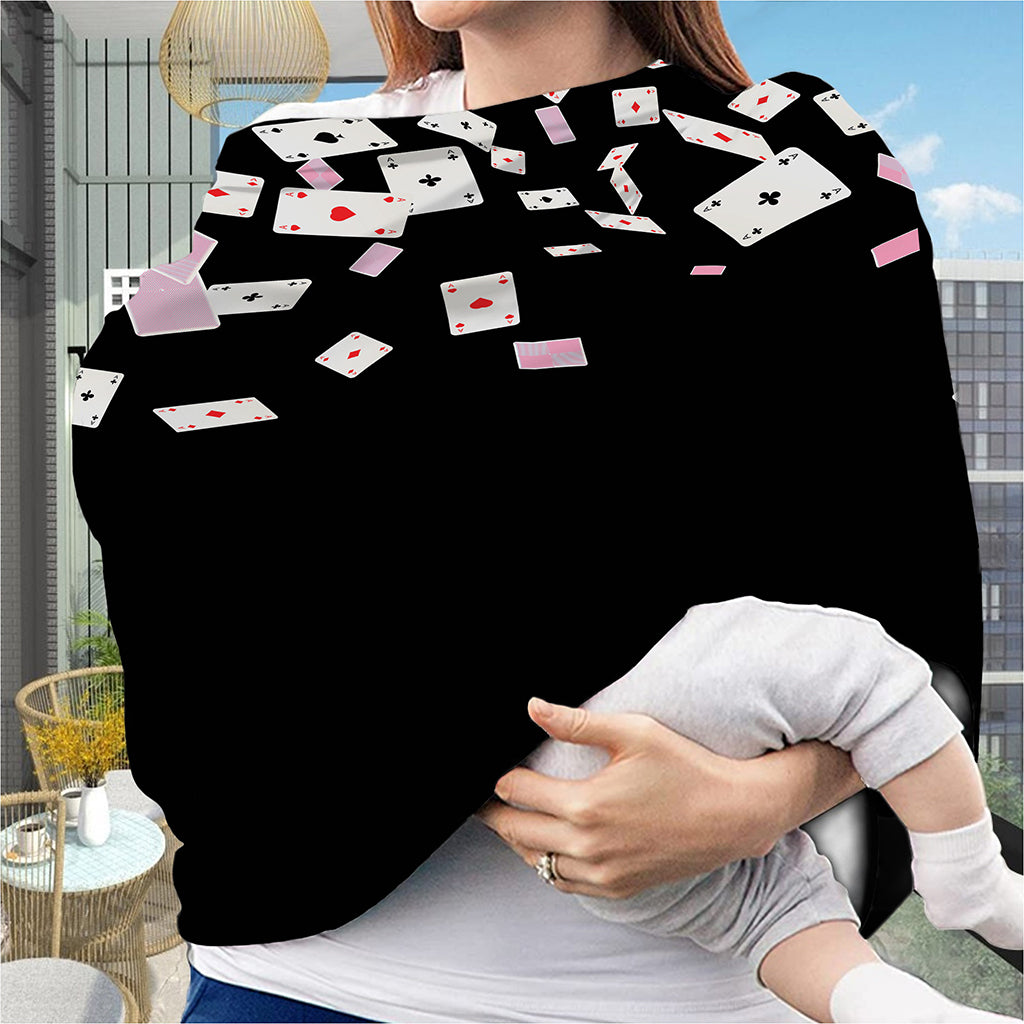Falling Casino Card Print Baby Seat Cover