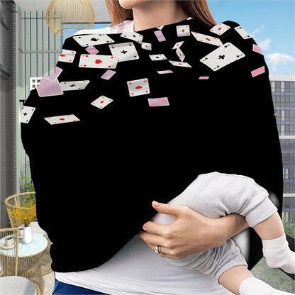 Falling Casino Card Print Baby Seat Cover