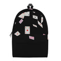 Falling Casino Card Print School Backpack
