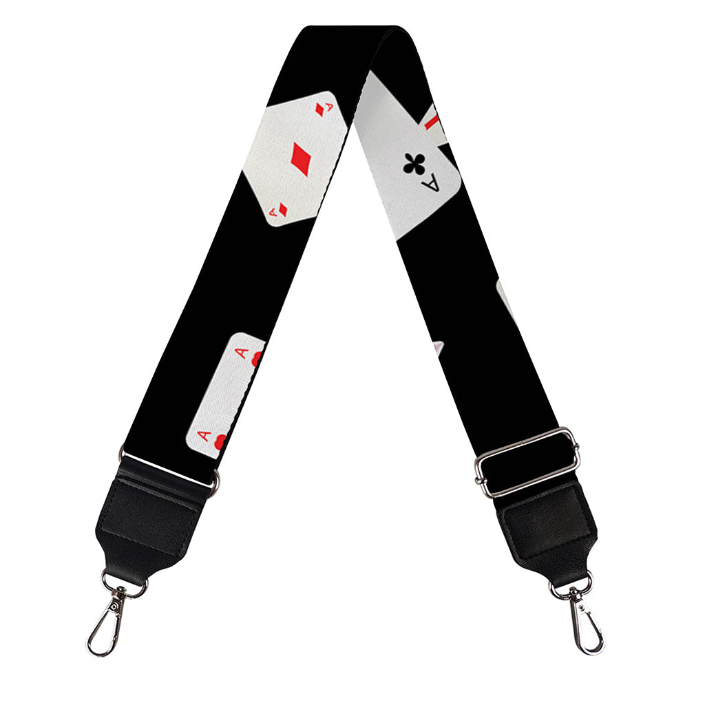 Falling Casino Card Print Bag Strap