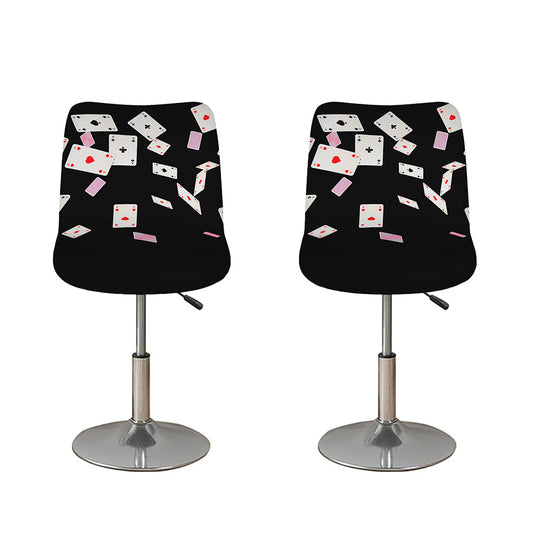 Falling Casino Card Print Bar Stool Covers