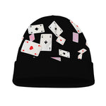 Falling Casino Card Print Beanie