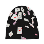 Falling Casino Card Print Beanie