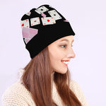 Falling Casino Card Print Beanie