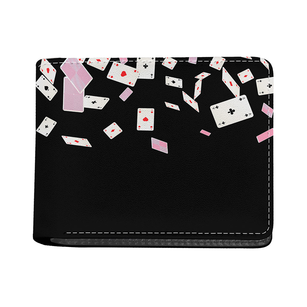 Falling Casino Card Print Bifold Wallet