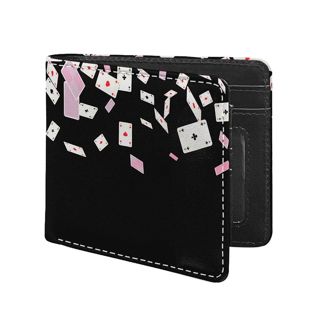 Falling Casino Card Print Bifold Wallet